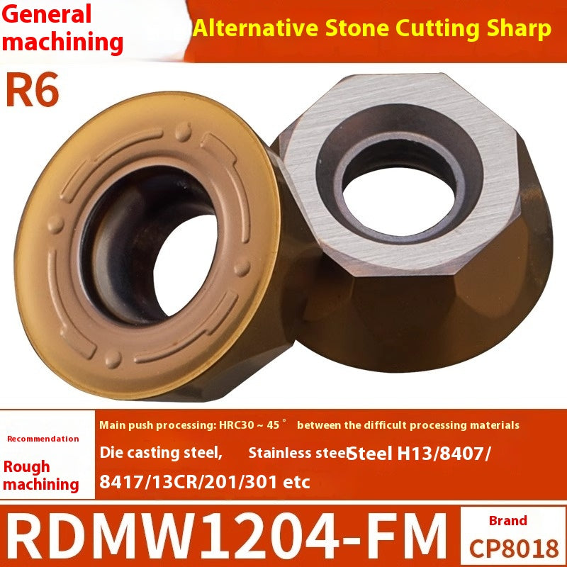 6009 CNC milling inserts RPMW carbide R5 machining center R4 milling machine R6 milling inserts RPMT round cutter grain cutting tools Shandong Denso Pricision Tools Co.,Ltd.